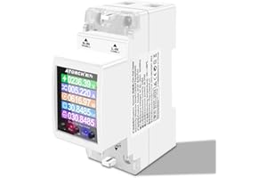 KKnoon Intelligent Single-Phase WiFi Electricity Meter Digital Display 3 Electric Tariff Modes 35mm Guide Rail Installation Smartphone APP Remotely Control with Timing Sharing Alarm WiFi