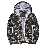 Herren Winterjacke,Moonuy Herren Boy M-5XL Hoodie Winter Warm Fleece Reißverschluss Pullover Charme Stilvolle Jacke Patchwork Hot Outwear Baumwollmantel in grau, rot, schwarz (Mehrfarbig, 2XL)