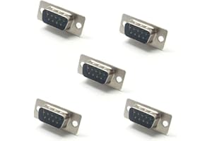 S SIENOC DB9 Mâle Souder RS232 de Connecteur 5 pcs Adaptateur