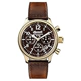 Ingersoll Herren Chronograph Quarz Uhr mit Leder Armband I03802