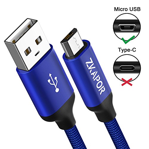 C  ble Micro USB  ZKAPOR  1m 2m 3m  Lot de 3  Nylon Tress   Rapide Chargeur C  ble Charge Synchro pour Appareils Android  Samsung Galaxy S7  S6  J3  J