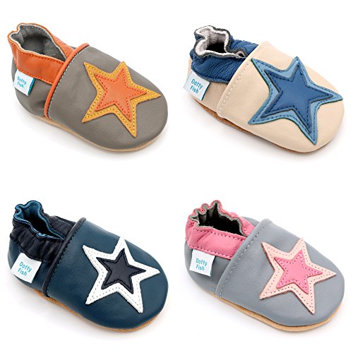 Weiche Baby und Kleinkind Lederschuhe – Jungen und Mädchen – Sterne - 2
