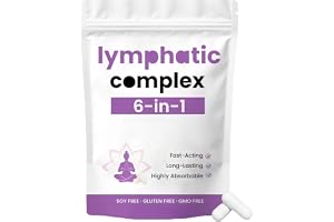 6 i 1 lymfatisk komplex – för att minska uppsvälldhet, balansera kortisol, helkroppsdetox och hudvitalitet