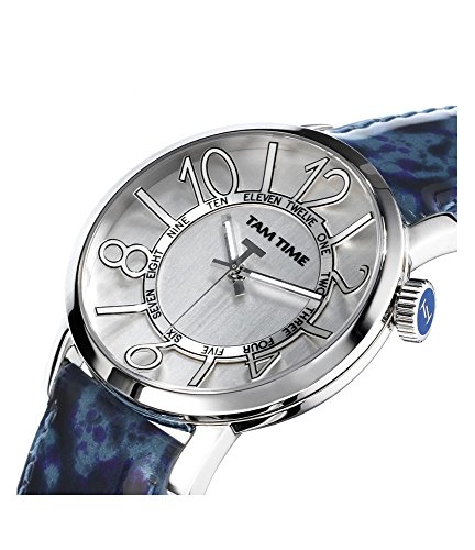 Preisvergleich Produktbild Tam time-homme-quartz – cuir-bleu Marineblau