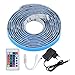 Produktbild PryEU LED Stripes Streifen Band 2M 12V Leiste Licht RGB Farbwechsel Wasserdicht 5050 SMD inklusive IR Fernbedienung und EU Netzteil für Wohnzimmer Schrank TV Bett