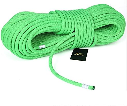 Garden Twine Brisk Climbing Auxiliary Rope Static Rope Safety Rescue Rope Diameter 10.5mm (Color : Green- Diameter 10.5MM, Size : 50m(160ft))