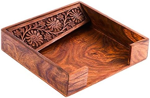 Valentine Gifts Ideas Wooden Sqaure Paper Cover Case Tissue Box Napkin Holder Home Decor