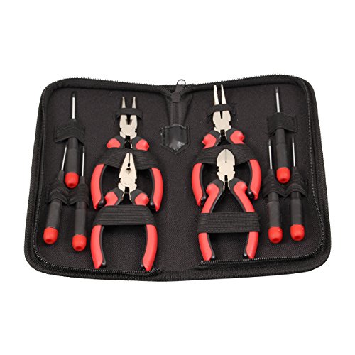 10 tlg Feinmechaniker Werkzeug set Kombizange Zangen Schraubendreher Schlitz PH - 7