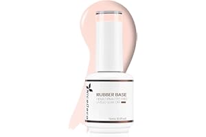 Nicedeco 4 in 1 Professionale Base Rubber Gel Semipermanente Nude Smalto per Unghie Rinforzante Gel UV/LED Soak Off - (R21)15ML
