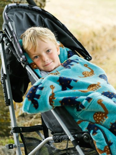 Buggysnuggle Dinosaurs Fur - Aqua