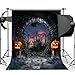 Produktbild JoneAJ 10735 Halloween-Horror-Nacht-Hintergrund, 3 x 3 m, Eisentor, Gartentor, Laterne, Fotohintergrund, Studio-Requisiten