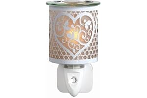 AROMA ACCESSORIES Aroma White & Gold Heart Plug In Wax Melt Warmer