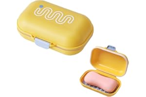 AZURERAY Jabonera de Viaje,Jabonera con Tapa,Jabonera de baño Portátil,Jabonera Cajas de Jabón con Fuerte Sellado,Impermeable y a Prueba de Fugas para Acampar, Hogar, Cuarto de Baño