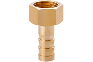 MOUMOUTEN Raccordo portagomma in ottone da 1/4", filettatura femmina, giuntatrice per metalli, giuntatrice per tubi flessibili, adattatore per aria, acqua e olio (8 mm)