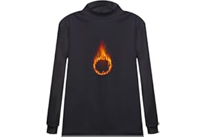 FP DE POWER FLOWER Mädchen Langarm Thermo-Top Thermounterwäsche mit Stehkragen Weiche Fleece-gefütterte Basisschicht