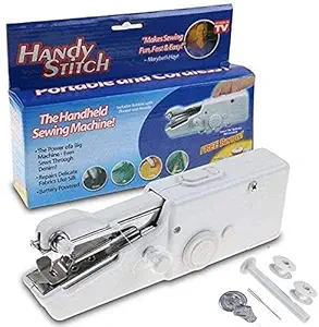 MK MART Easy Sewing Machine Electric Handheld Sewing Machine Mini Handy Stitch Portable Needlework Cordless Handmade DIY Tool