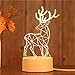 Produktbild Nachttäuschung Tischlampe der optischen Illusion 3D Tischlampe USB angetriebene Acrylmaterial Platte ABS Basis für Tischdekoration und Nachtdekoration, Sikahirsch, USB Farbe warmes Licht