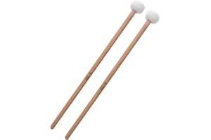 LIEBEWH Maza Timpa Martillo de Fieltro Blanco Mazo de Percusión Accesorios para Instrumentos Musicales para Timbales Tambor