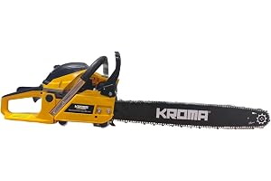 KROMA 62cc professionell 2-takts sprängmotorsåg, stång 56 cm 22 tum, kedja 0,325 tum, vibrationsskydd, justerbar automatisk smörjning, för skärning av trä och träd, handskar ingår