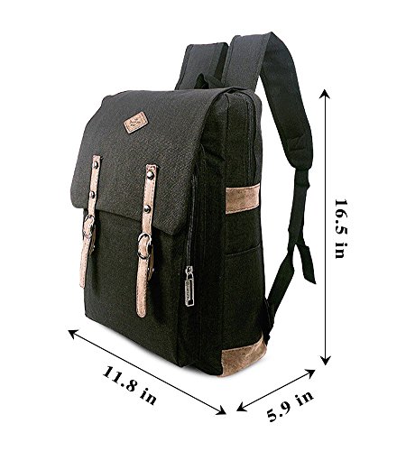 Echofon Canvas Rucksack Laptop-Tasche Computer Tasche Rucksack Daypack Sporttasche Reisetasche Wandern Bag Camping-Tasche - 3