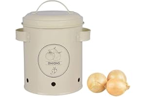 ESSCHERT DESIGN Esschert de diseño C2069 Cebolla de Almacenamiento Lata