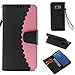 Produktbild Galaxy S8 Plus Hülle, Conber Lederhülle Handyhülle mit [Frei Schutzfolie], PU Tasche Leder Flip Case Cover Geldbörse Stil Schutzhülle für Samsung Galaxy S8 Plus - sw+Rosa