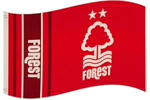 FOCO Nottingham Forest FC sportlagflagga, grön, röd, logotyp, engelsk Premier League, vikbar, polyester, stolmontering, maski