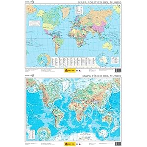 Mapa Fisico-Politico Del Mundo 1:82.350.000