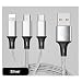 Produktbild myfei Multifunktions-Handy Kabel, 1,2 m 3 in 1 Micro USB + Typ C + 8 Pin Sync Data Ladegerät Line für iPhone 5/5S/SE/6/6S/6 PLUS/6S Plus/7/7 Plus/Samsung/Huawei