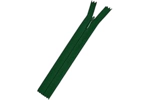 Plush Addict 9" Invisible Zip - Bottle 23cm Concealed Zip for Dressmaking and Skirts - Closed Ended Zipper