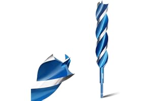 Teronbeta Foret à Bois Hélicoïdal 32mm x 230mm Professionnel Mèche pour Bois avce Pointe Pilote und 1/4 Pouce Tige Hexagonale pour le Travail du Bois