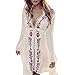 Produktbild TEBAISE Damen Boho Vintage Bohemian Floral Strandtunika Sommerkleid Tunikakleid Bluse Frauen MiniKleid Druckt 3/4-Arm Langarm Casual Lose Party Knie Abend Cocktail Kleid Valentinstag Karneval