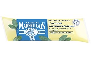 Le Petit Marseillais Eco-Refill flytande tvål antibakteriell verkan, 250 ml | Berlingot handtvättgel refill 250 ml antibakteriell verkan med 92% naturliga ingredienser