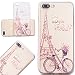 Produktbild iPhone 7 Plus Hülle Vintage VertTek Weiß Silikon Case Fahrradfahren under Eiffelturm Edui Flexible Weiche TPU Gel Dünne Transparent Schalen Extrem Kratzer-Beweis Handyhülle Soft Back Protective Case