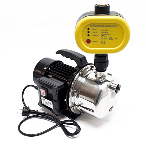 Edelstahl Hauswasserwerk Gartenpumpe 1100 W 4600 L/h mit Pumpensteuerung