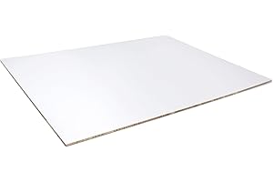 ‎MODULOR Pappwabenplatte kartonkaschiert, 1 cm x 75 cm x 100 cm, 1.700 g/m², Wabenplatte für Bühnen,- Möbel- und Messebau, Abdeckung aus Kraftliner, weiß