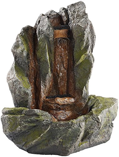 infactory Beleuchteter Zimmerbrunnen „Felsspalte“ mit LED und Pumpe - 3