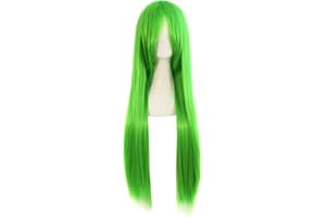 MapofBeauty 32 Inch/ 80 cm Women Long Straight Cosplay Party Wig (Green)