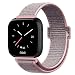 Produktbild Fintie Armband für Fitbit Versa/Fitbit Versa Lite - Premium Nylon atmungsaktive Uhrenarmband Ersatzband mit verstellbarem Verschluss für Fitbit Versa Health & Fitness Smartwatch, Sandrosa