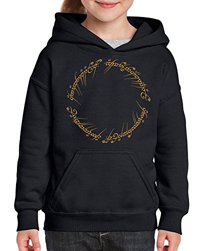 Funky NE Ltd One Ring Inscription - Inspired by Lord of The Rings - Hoodie - Cotton - Small to 5XL - 3 Colours - Youth Sizes - Great Gift Idea