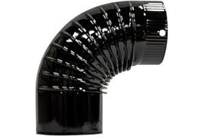 Kolor Emailliert Rauchrohr Ofenknie Ofenrohr Bogen Abgasrohre Kaminofenrohr 110-150mm Pelletrohr Pellet Heizung (Bogen 90 Grad, Ø 120 mm)