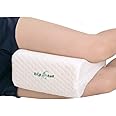 Big Ant Knee Pillow with Elastic Strap, Memory Foam Leg Pillow Best for Side Sleepers/Lower Leg/Back/Hip/Knee/Joint, with Washable Cover,Fit for All Figure and Season-White