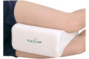 Big Ant Knee Pillow with Elastic Strap, Memory Foam Leg Pillow Best for Side Sleepers/Lower Leg/Back/Hip/Knee/Joint, with Washable Cover,Fit for All Figure and Season-White