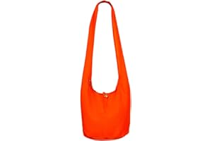 PANASIAM Borsa a tracolla in tinta unita I per uomo e donna I grande borsa in cotone in 2 misure - piacevolmente leggera e robusta I con zip e tasca interna extra I borsa a tracolla