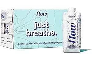 Flow Alkaline Spring Water, 100% Natural Alkaline Water, Eco-Friendly Packaging, Refreshing Taste, Boxed Mineral Water, Natural Electrolytes, Water with pH, Non-GMO, BPA-Free, Pack of 12 x 500ml
