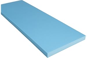 Brillars High Density Blue Foam – Perfect for Chairs, Stool and Sofas Replacement Upholstery Cushion Thick Padding Supportive and Comfortable (80"x45"x1")