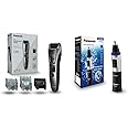 Panasonic ER-GB80-H Wet and Dry Electric Beard, Hair and Body Trimmer for Men & ER-GN30 Wet and Dry Electric Nose, Ear and Facial Hair Trimmer for Men
