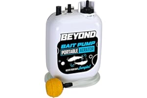 BEYOND BRAID Beyond Bait Pump - Aireador portátil de Cebo Vivo, burbujeador de Larga duración, diseño Resistente al Agua, Piedra de Aire XL para Mantener tu Cebo Vivo Durante más Tiempo