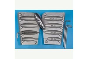 MOULES ALCIUMPECHE MOULE A PLOMBS OLIVE PERCEE 40-60-80-100 GRS - MOU079