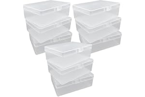 UMCHU 9 Piezas Caja de Almacenaje con Tapa,Cajas Almacenaje Plastico,Caja de Plástico Transparente,para Joyas, Artículos pequeños(9,8 * 6,9 * 3,2 cm)